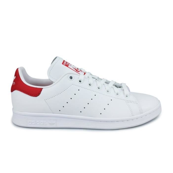 adidas stan smith blanche et rouge femme